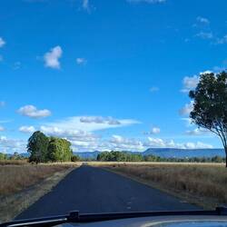 Driving into Carnarvon Gorge NP. QLD