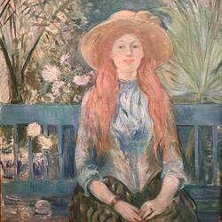 Jeune fille dans un parc de Berthe Morisot