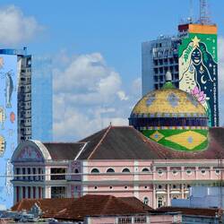 Manaus, die Hauptstadt der Region Amazonas - Blick aus unserem Hotelzimmer