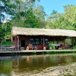 Die Rezeption unserer Lodge