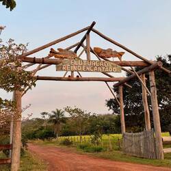 Der Eingang zu unserer Lodge