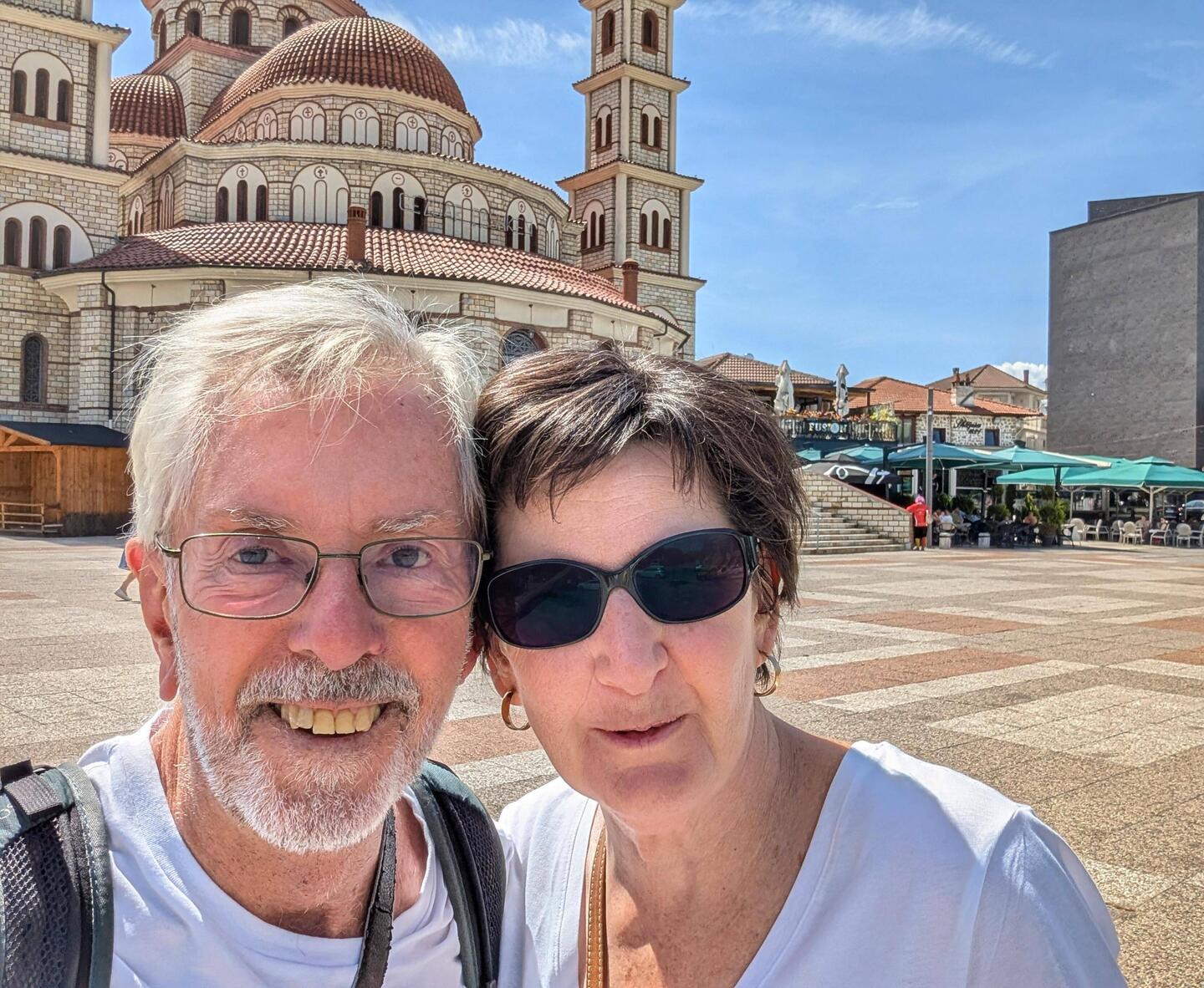 Our first stop in Albania, in Korce, our driver's home town.