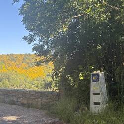 Galicia has markers constantly, which let you know you've gone from 151.968 km to 151.432 km. TMI.