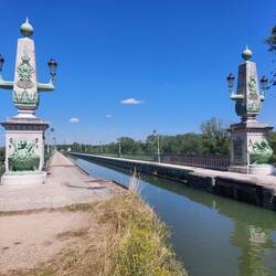 Die wunderschöne Kanalbrücke von Briare ca 1850 gebaut