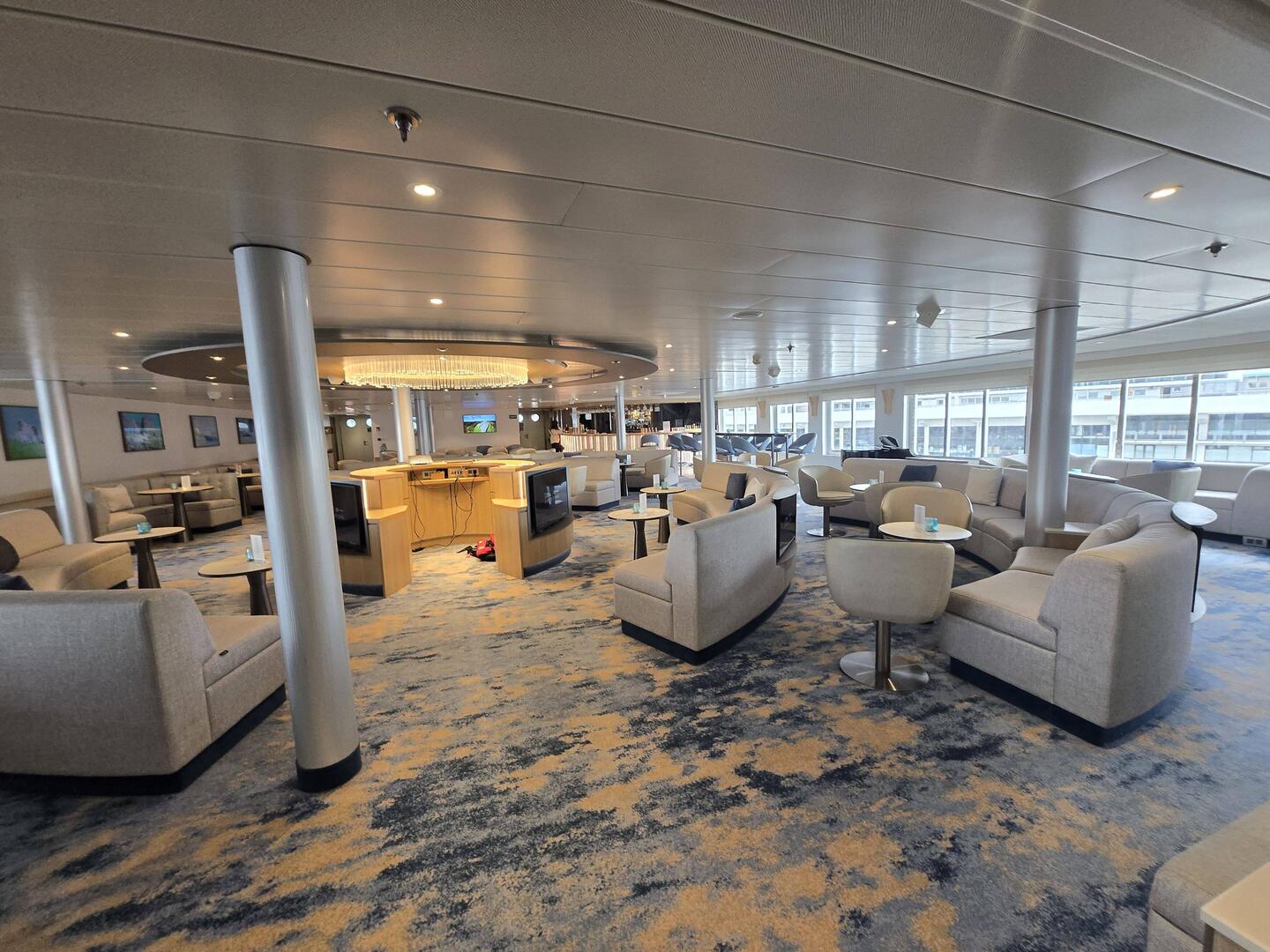 Some common areas of the ship - this is the main lounge