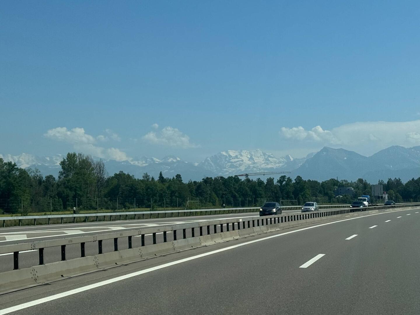 Erster Blick auf die Berge