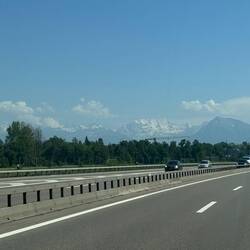 Erster Blick auf die Berge