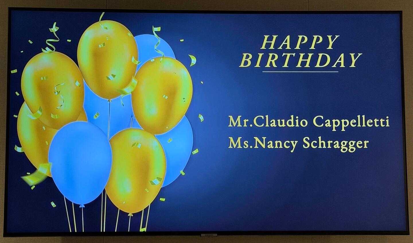 Yes, its Nancy's birthday but we will celebrate in a few days since she is on a week excursion