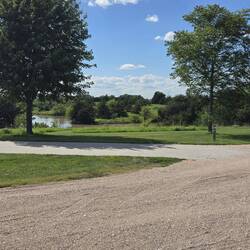 A lake view from our site