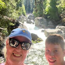 From the footbridge at the bottom of Vernal Falls.