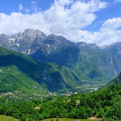 View down to Theth valley