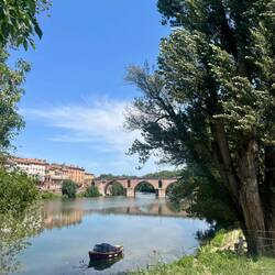 Le Tarn, bien sage en arrivant à Montauban (plus sage que l'an passé sur la GTMC)