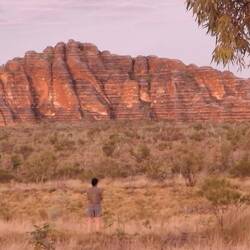 Sunrise onto the Bungles (Fatima in foreground)