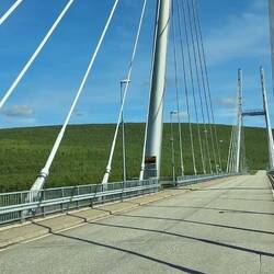 Flussüberquerung Tana - Grenze Finnland/Norwegen
