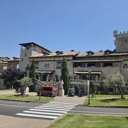 The castle, big hotel up the hill