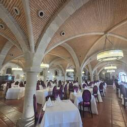 Main dining room, another amazing ceiling