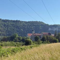 Früh morgens, bei wunderbar kühlen Temperaturen, heisst's "Adé" sagen dem Kloster Beuron.