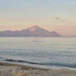 Der Berg Athos im Abendlicht