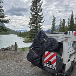 Erster Übernachtungsplatz kurz vor dem Icefield Parkway