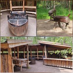Riesen Grillhütte im Wald