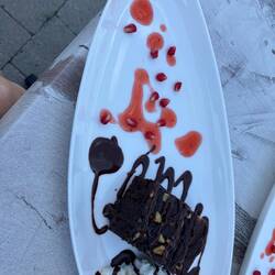 Der Brownie war sehr lecker....