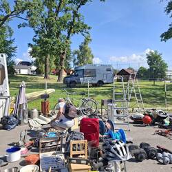 Wie eigentlich jeden Tag, wir sind die letzten auf dem Campingplatz. 😉