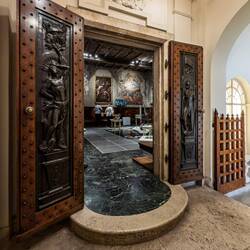 Entrance to the Oratory of San Colombano — Bologna, Italy.