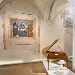 Pianoforte (Johann Schantz) Vienna; c. 1700) — Museo San Colombano, Bologna.