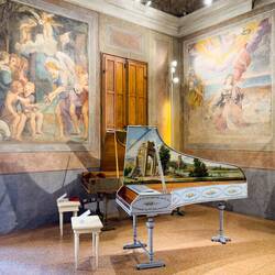 Harpsichord: V. Sodi; Firenze (c. 1791-92); one of the last made in Italy — Museo San Colombano.