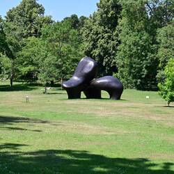 A Henry Moore sculpture, of which there are 30 scattered around