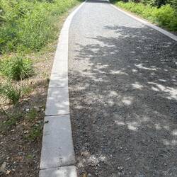 Lots of this today. Wherever possible I walked on the white edges to stay off the gravel.