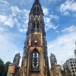 St Nickolai Church - the Allies bombed the crape out of it.