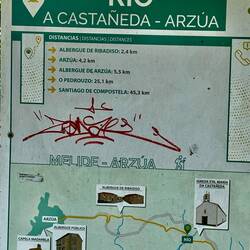 Ribadiso is where we're staying tonight; O Pedrouzo is tomorrow night.