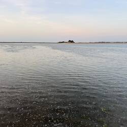 Das Wasser hat die Mauer erreicht. 22:04 Uhr