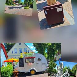 Bergstraße in Worpswede mit Kunst