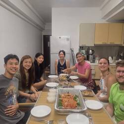 Dinner with nieces, nephew and girlfriend