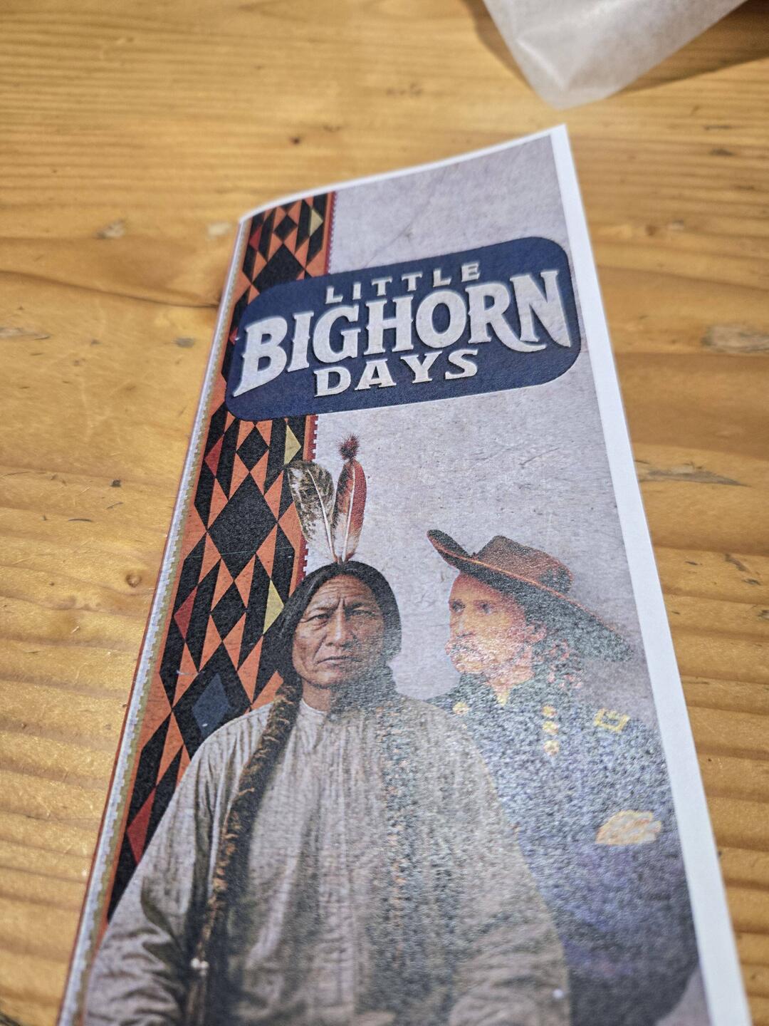 Little brochures on our table at supper.