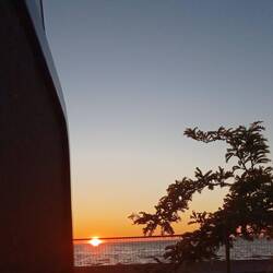Unser Übernachtungsplatz direkt am See