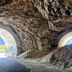 No, not seeing double. The road along Piva Dam is amazing- the scenery, the tunnels and bridges.