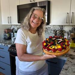 Fruit tart for dessert; it was delish