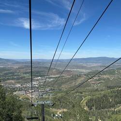 Going down the ski lift