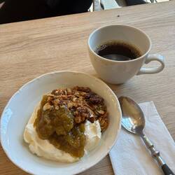Delicious granola and yoghurt