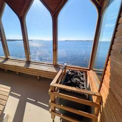 "Kallbadhus" - Blick aus der Sauna