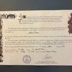Distance certificate. It's 779.5K (they denied me that .5) from SJPP.