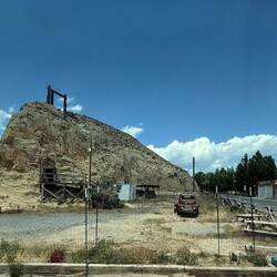 A mine entry in that little butte!