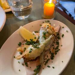 Squash blossom with cheese