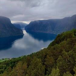 Blick auf den Aurlandsfjord