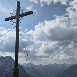 Blick vom Seekogel Richtung Allgäuer Alpen