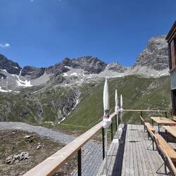 Tolle Aussicht zurück auf die Etappe