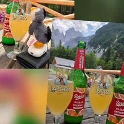 Unsere letzte Hütte und Unterkunft in Slowenien und wahrscheinlich das letzte Grapefruitradler 🥲
